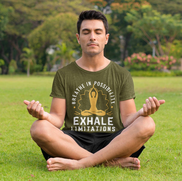 Breathe in Possibilities Exhale Limitations - Half Sleeve T-Shirt For Men