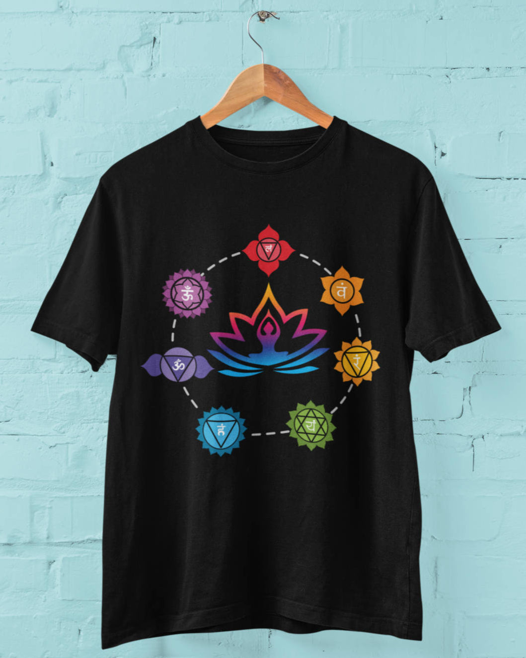 Chakra Aligned - Half Sleeve Round Neck T-Shirt-Men