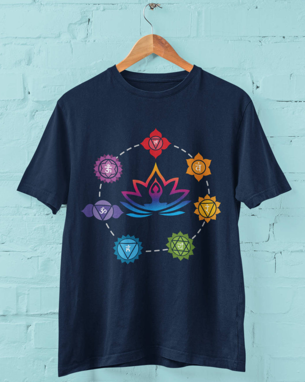 Chakra Aligned - Half Sleeve Round Neck T-Shirt-Men