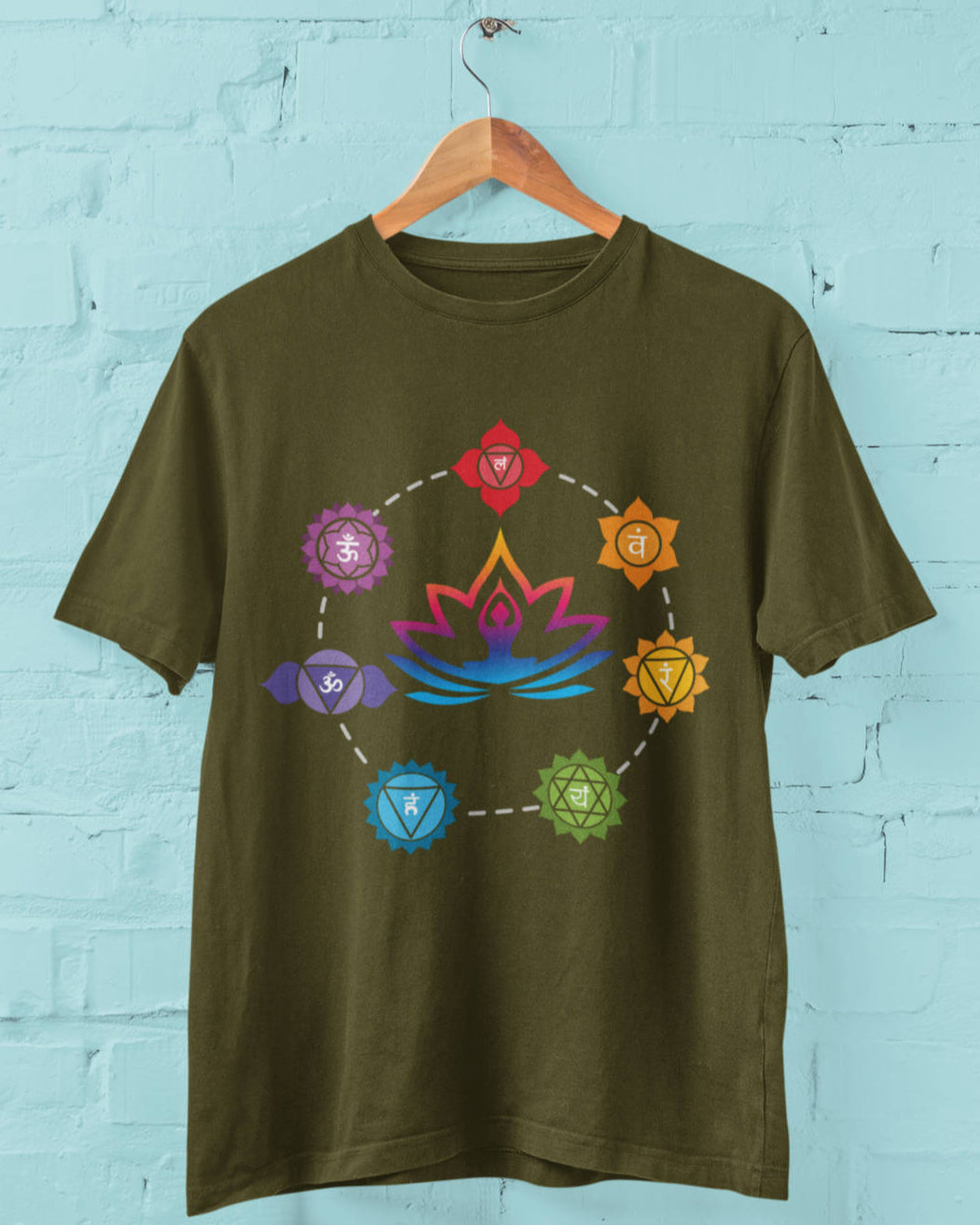 Chakra Aligned - Half Sleeve Round Neck T-Shirt-Men