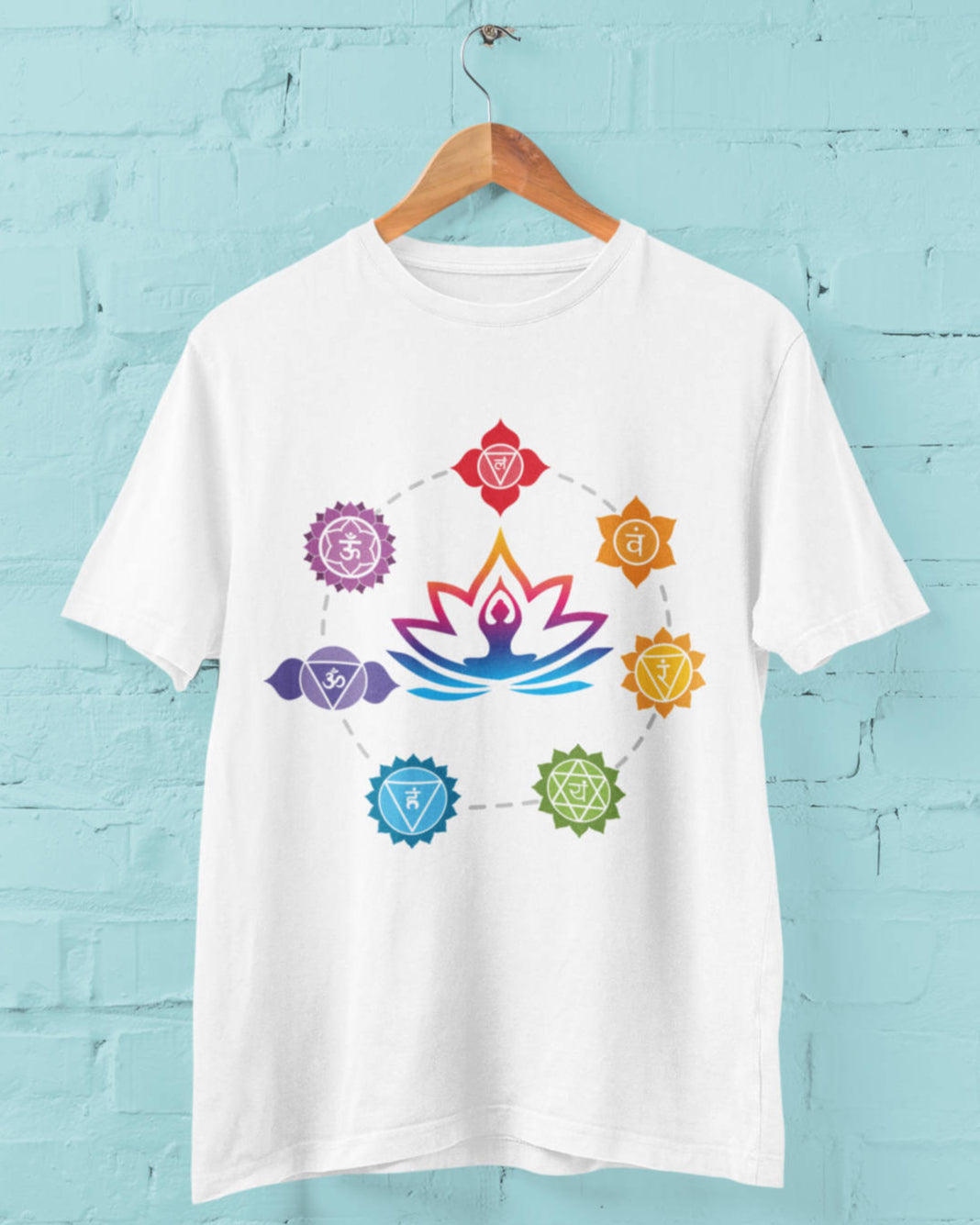 Chakra Aligned - Half Sleeve Round Neck T-Shirt-Men