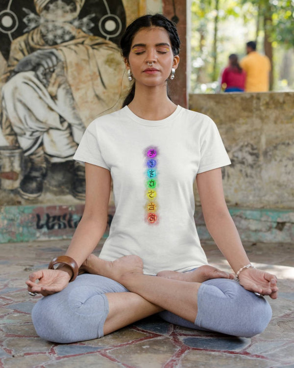 Chakras Balance - Half Sleeve T-Shirt For Women