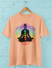 Chakra Silhouette - Half Sleeve T-Shirt For Men