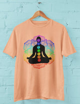 Chakra Silhouette - Half Sleeve T-Shirt For Men