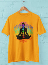 Chakra Silhouette - Half Sleeve T-Shirt For Men