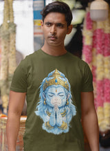 Hanuman Serene - Half Sleeve Round Neck T-Shirt-Men