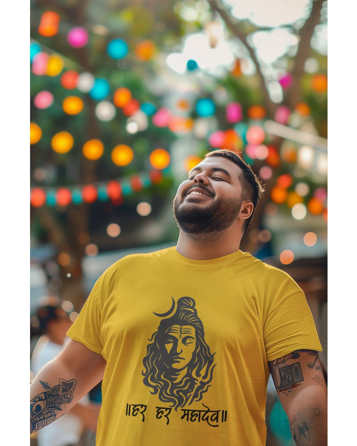 HarHarMahadev_HalfSleeve_RoundNeck_Tshirt_Men_GoldenYellow.jpg