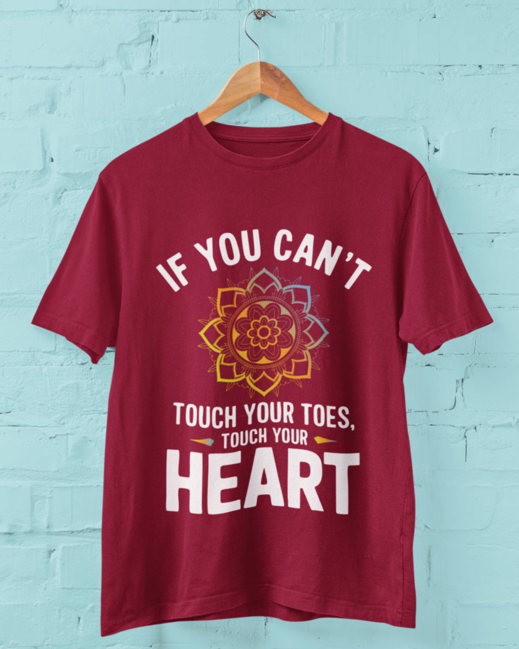 Ifyoucanttouchyourtoestouchyourheart_HalfSleeveTshirt_Maroon.jpg