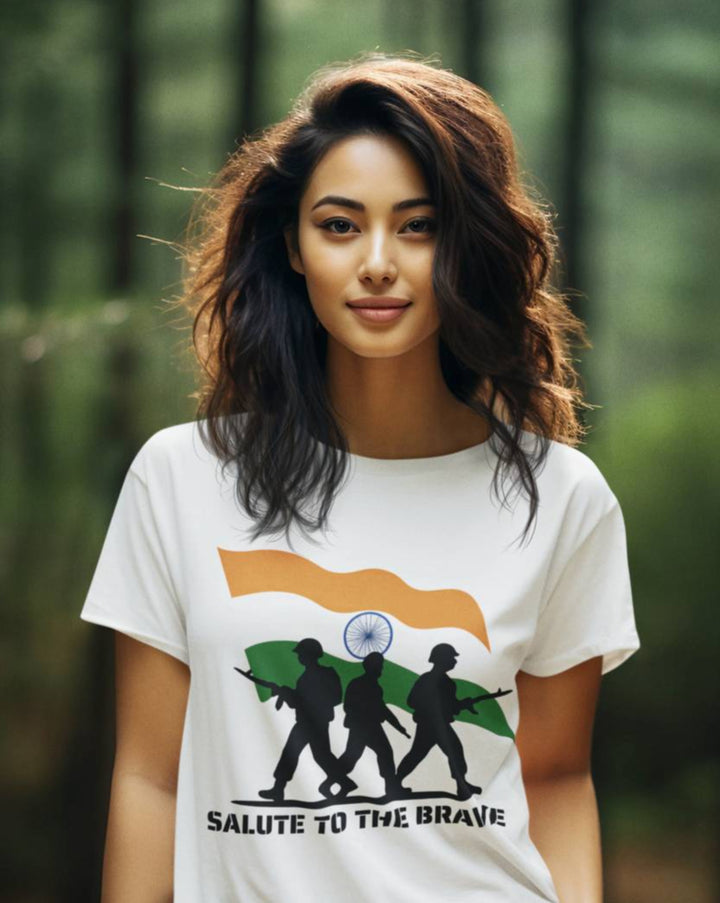 Independence day Tshirt with Soldiers and Flag