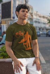 JaiShreeRam - Half Sleeve Round Neck T-Shirt-Men