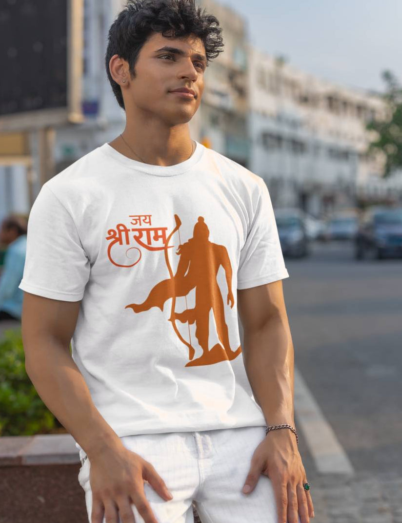 JaiShreeRam - Half Sleeve Round Neck T-Shirt-Men