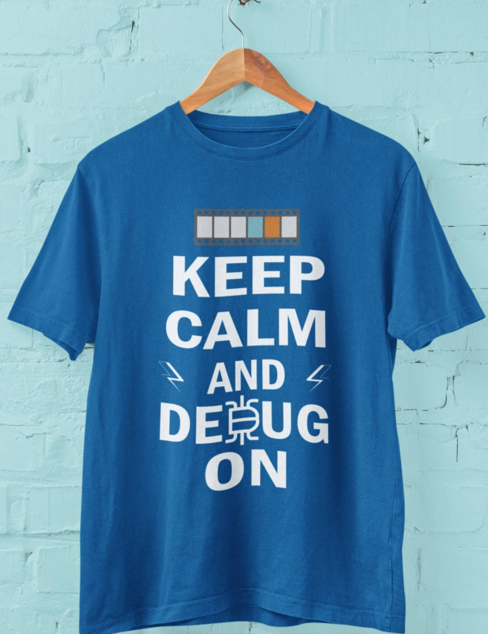 Keep Calm and Debug On - Half Sleeve T-Shirt For Men