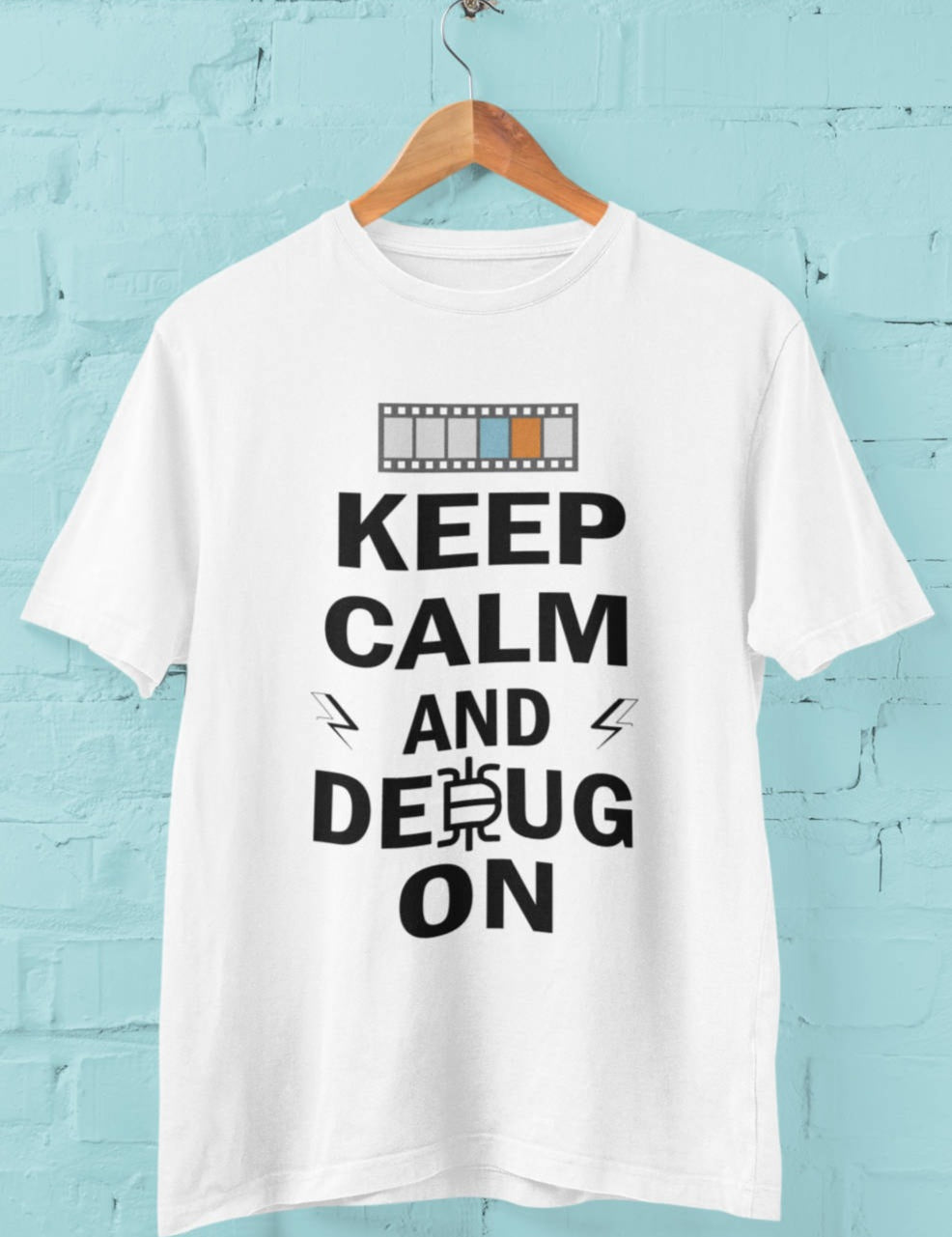 Keep Calm and Debug On - Half Sleeve Tshirt - Women
