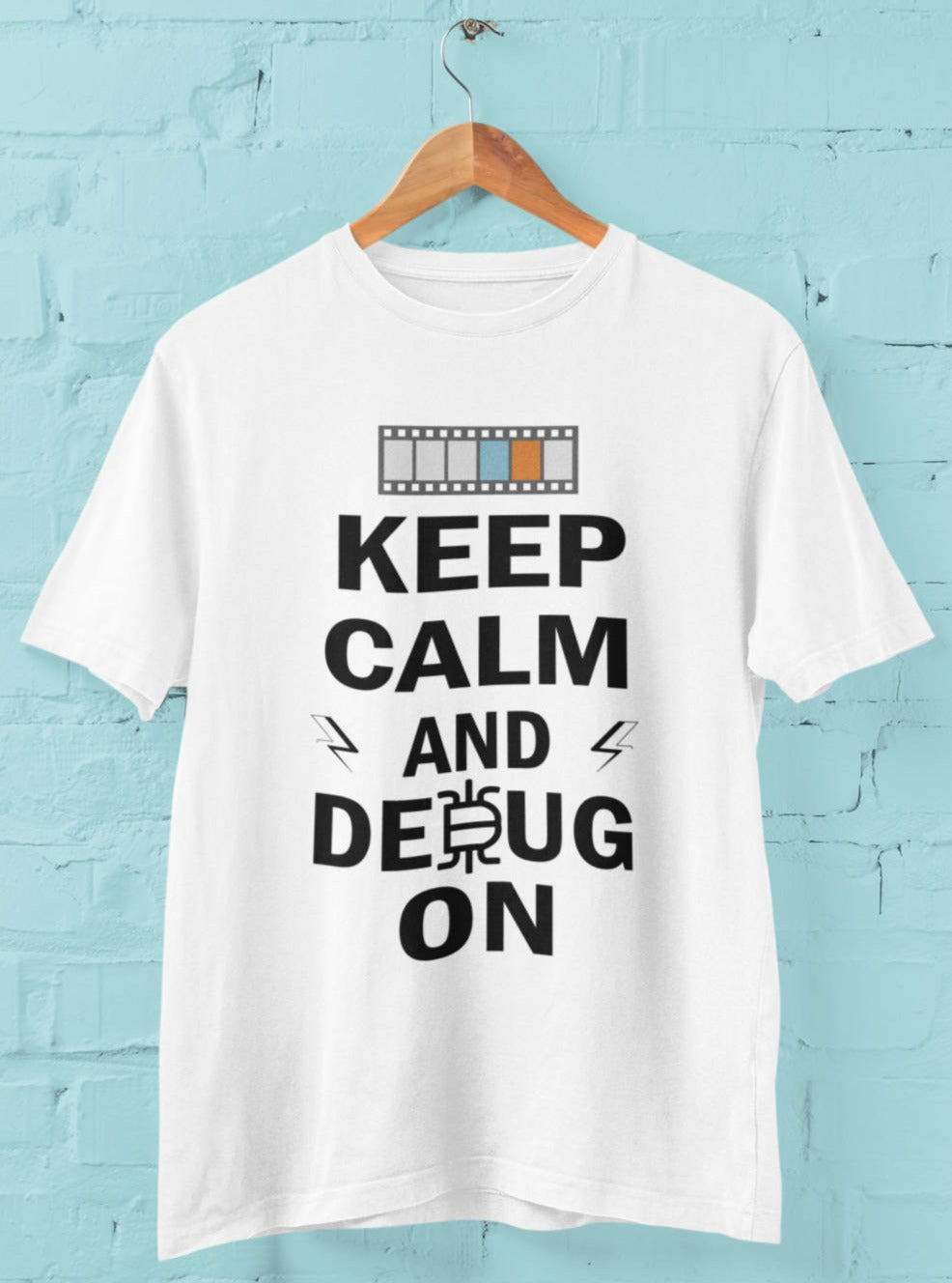 Keep Calm and Debug On - Half Sleeve Tshirt - Women