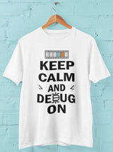 Keep Calm and Debug On - Half Sleeve Tshirt - Women