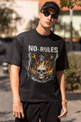 No Rules - Oversize Black Tshirt