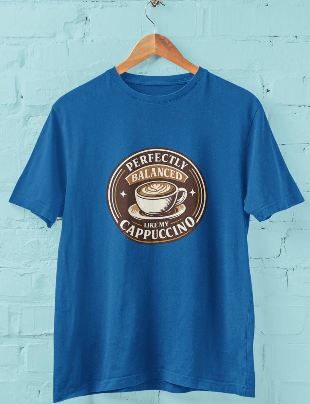 Perfectly Balanced like my cappucino - Half Sleeve Round Neck T-Shirt-Men