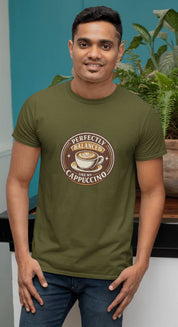 Perfectly Balanced like my cappucino - Half Sleeve Round Neck T-Shirt-Men