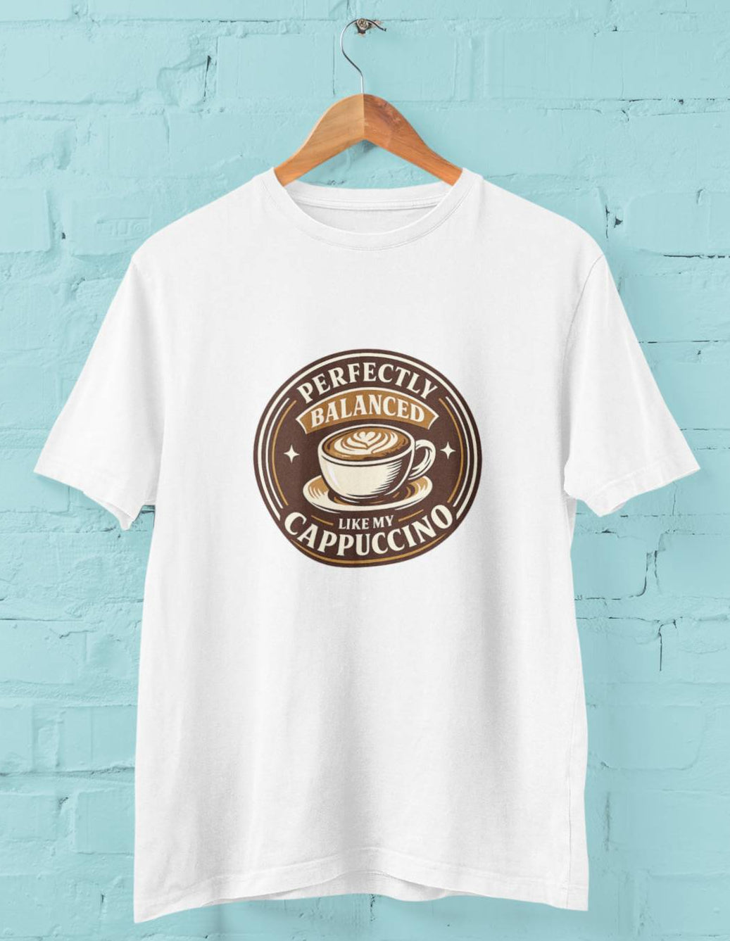 Perfectly Balanced like my cappucino - Half Sleeve Round Neck T-Shirt-Men