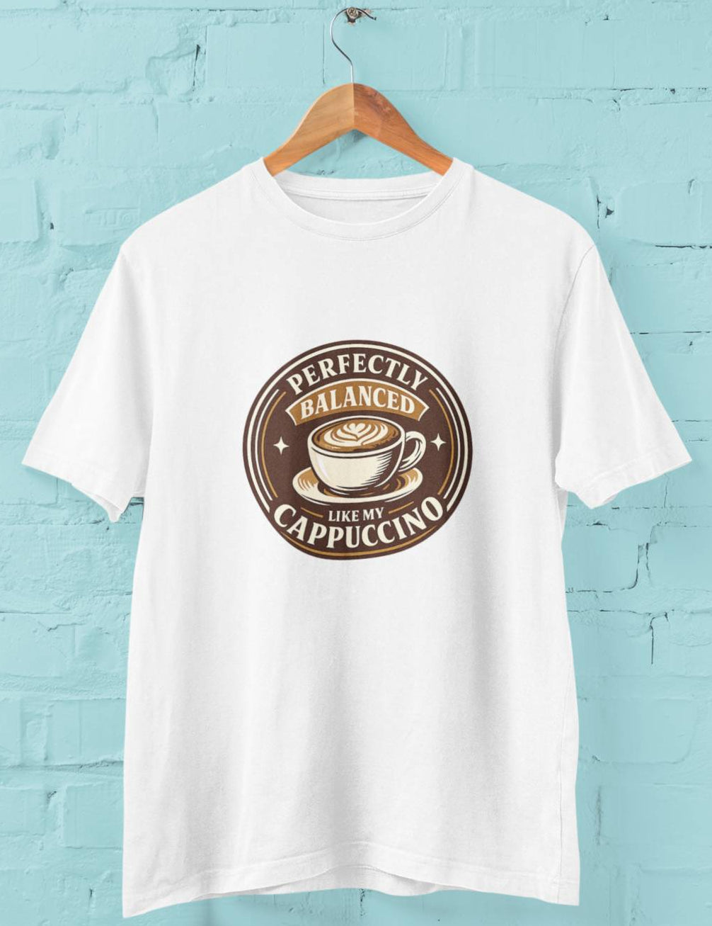 Perfectly Balanced like my cappucino - Half Sleeve Round Neck T-Shirt-Women