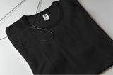 Plain Round Neck Half Sleeve Tshirts - Black - Women
