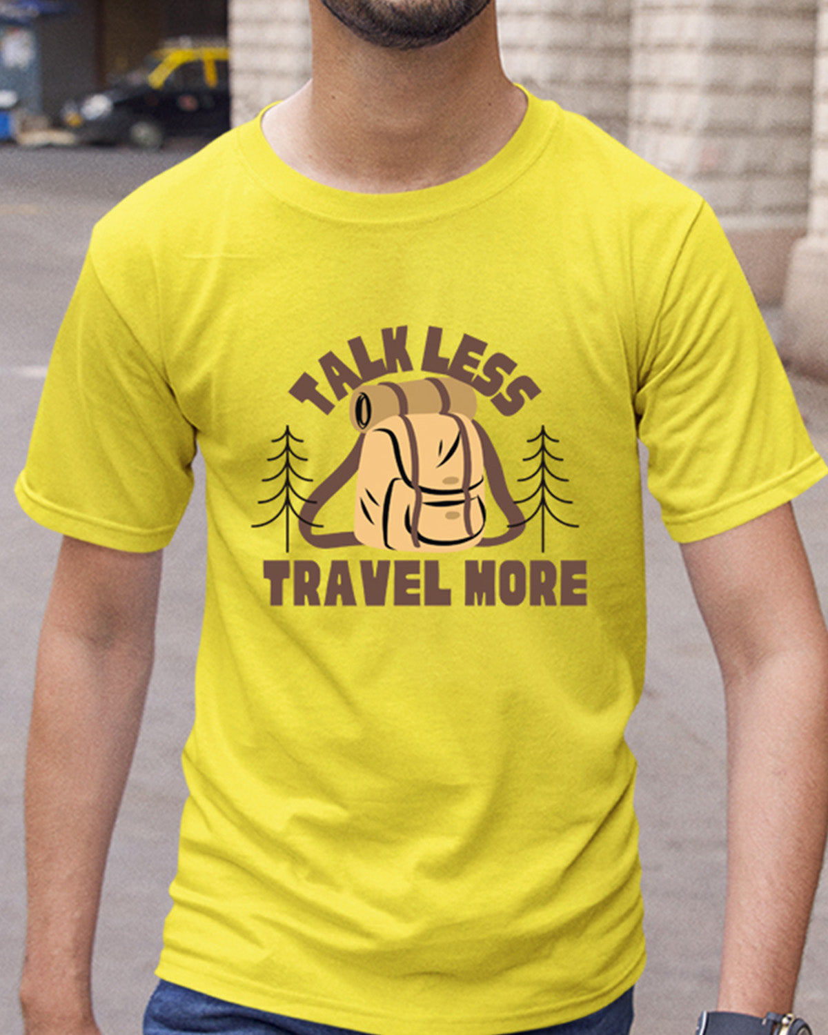 Talk Less Travel More - Half Sleeve T-Shirt For Men