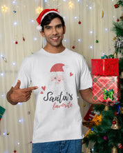 Santa's Favorite - Half Sleeve T-Shirt For Men