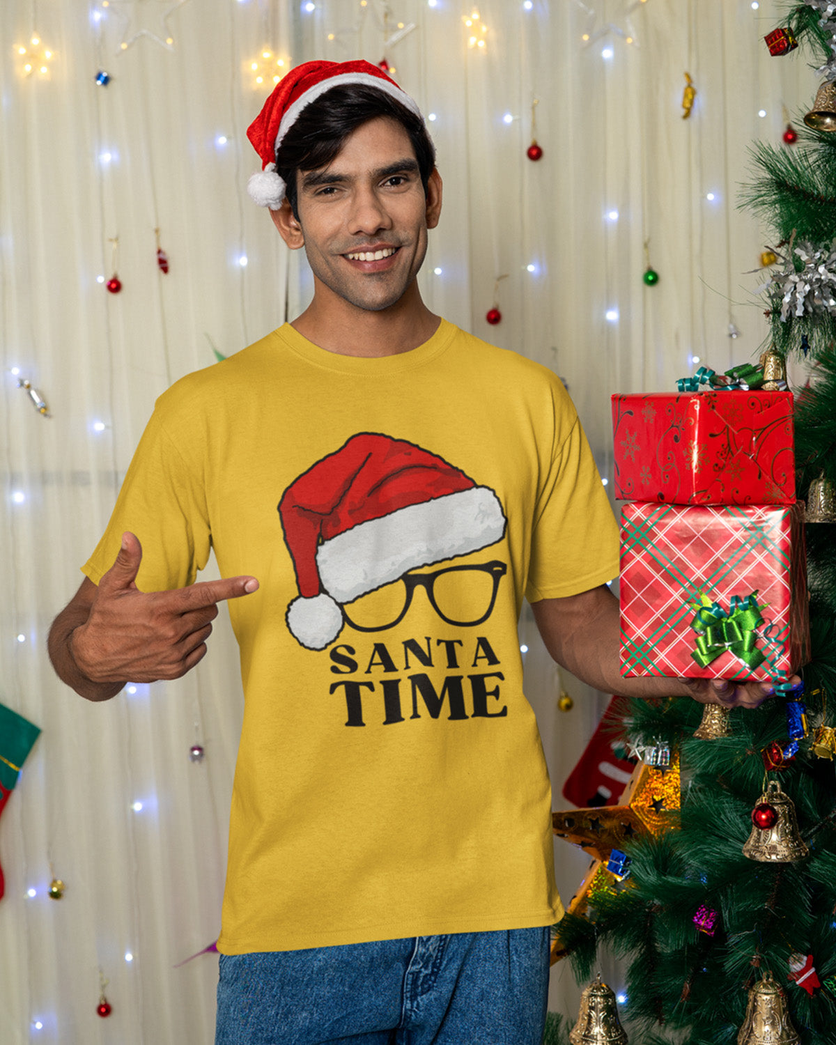 Santa Time - Half Sleeve T-Shirt For Men