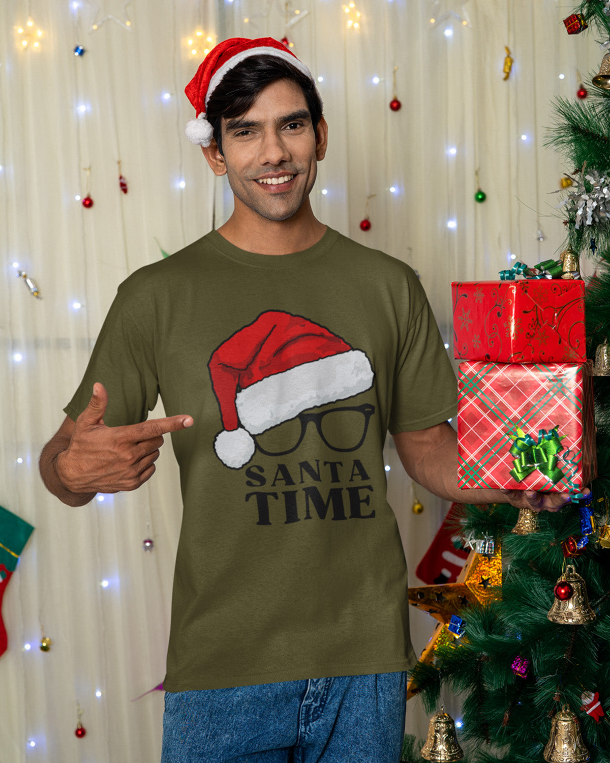Santa Time - Half Sleeve T-Shirt For Men