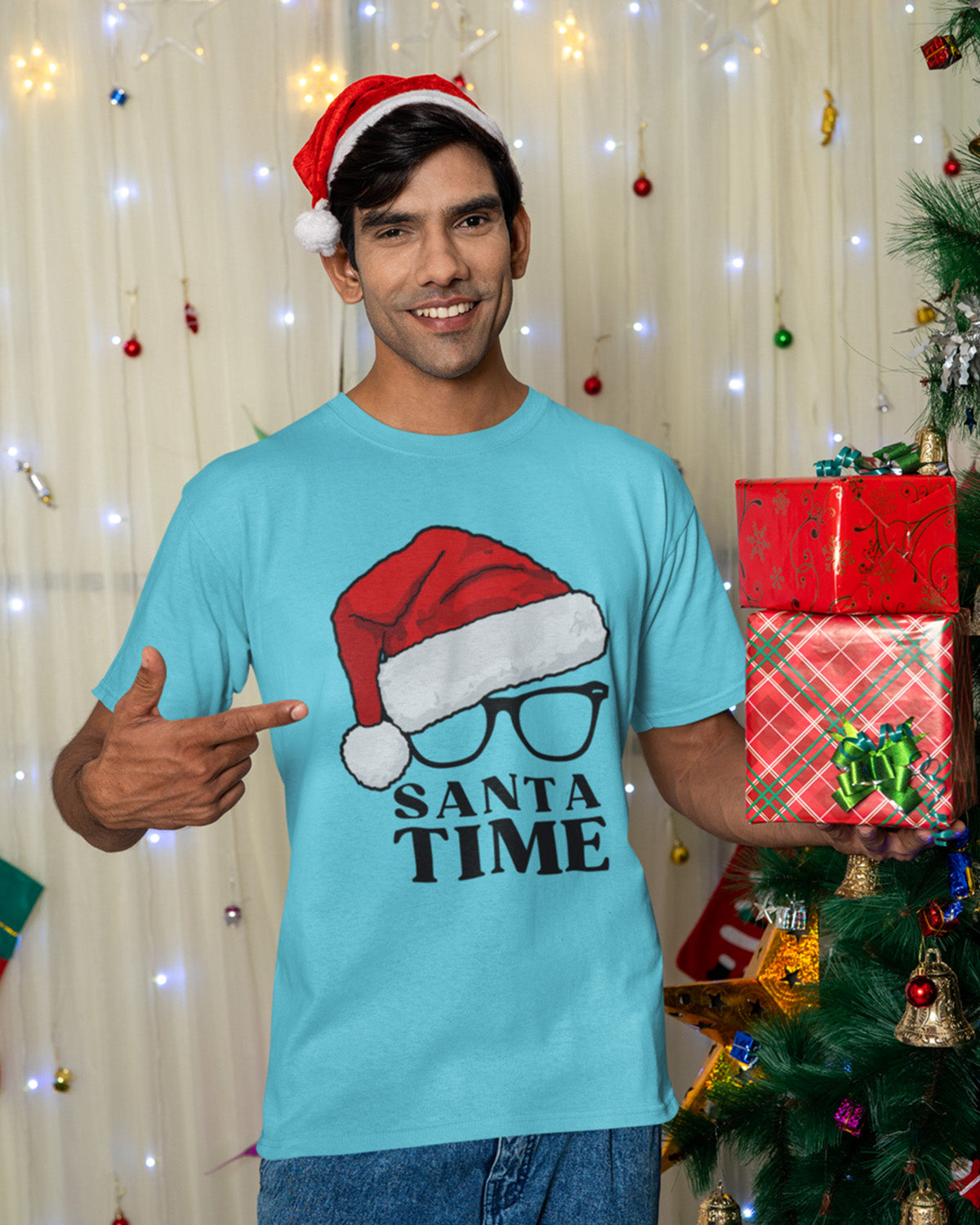 Santa Time - Half Sleeve T-Shirt For Men
