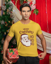 Merry Christmas Ho Ho Ho - Half Sleeve T-shirt For Men