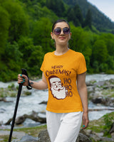 Merry Christmas Ho Ho Ho - Half Sleeve T-Shirt For Women