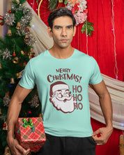 Merry Christmas Ho Ho Ho - Half Sleeve T-shirt For Men