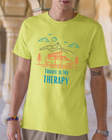 Travel Is My Therapy - Half Sleeve T-Shirt For Men