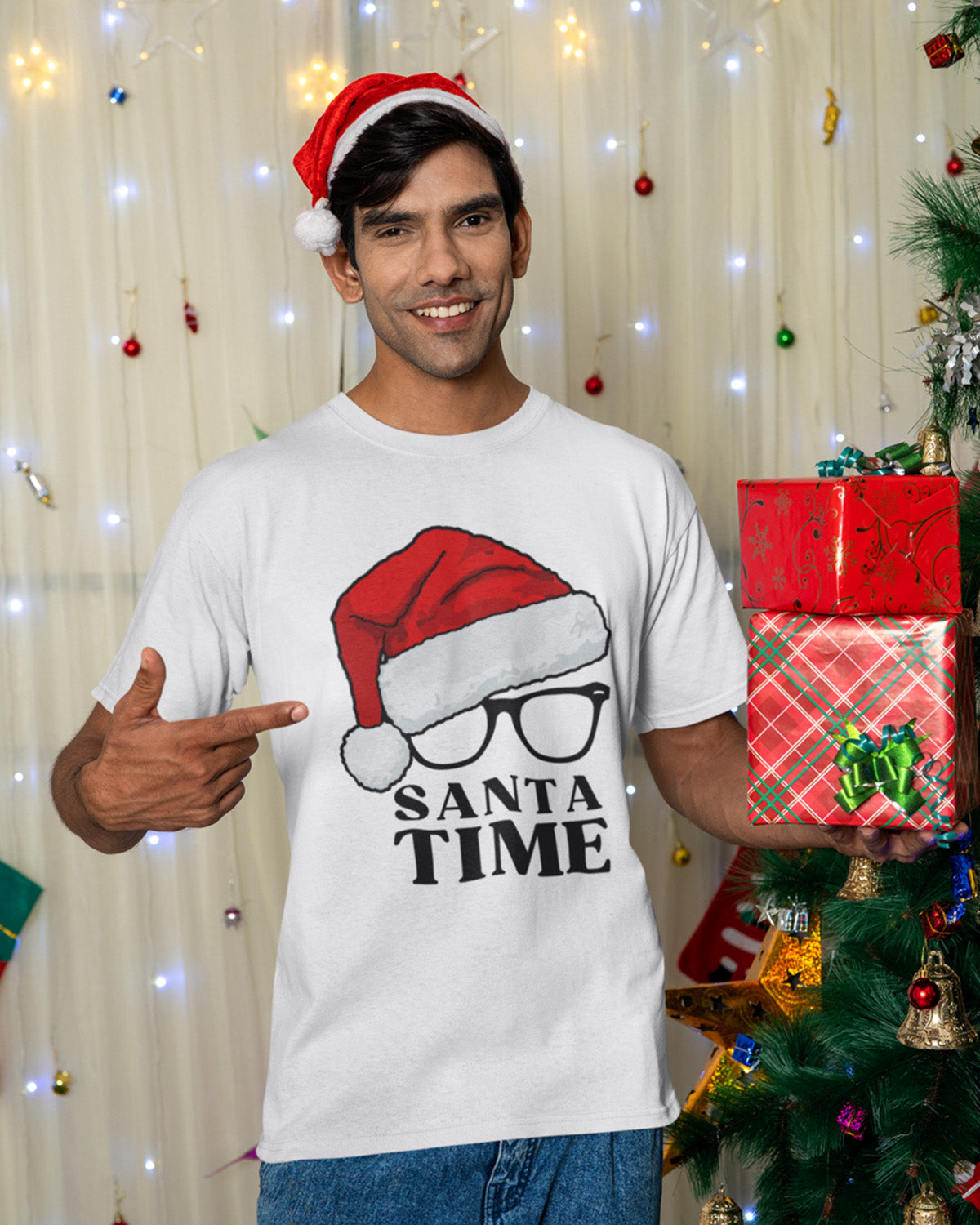 Santa Time - Half Sleeve T-Shirt For Men