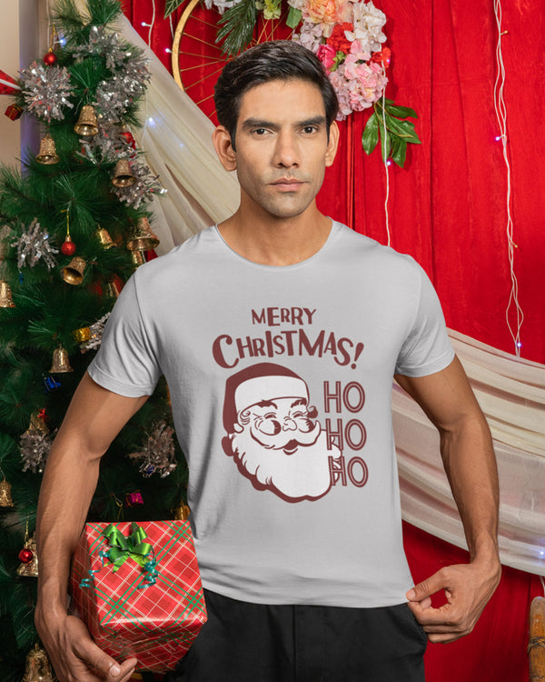 Merry Christmas Ho Ho Ho - Half Sleeve T-shirt For Men