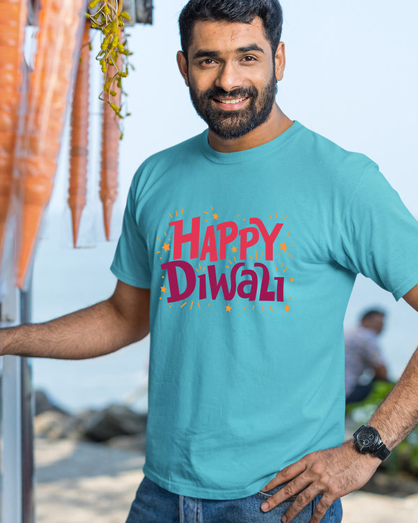 Happy Diwali - Half Sleeve T-Shirt For Men