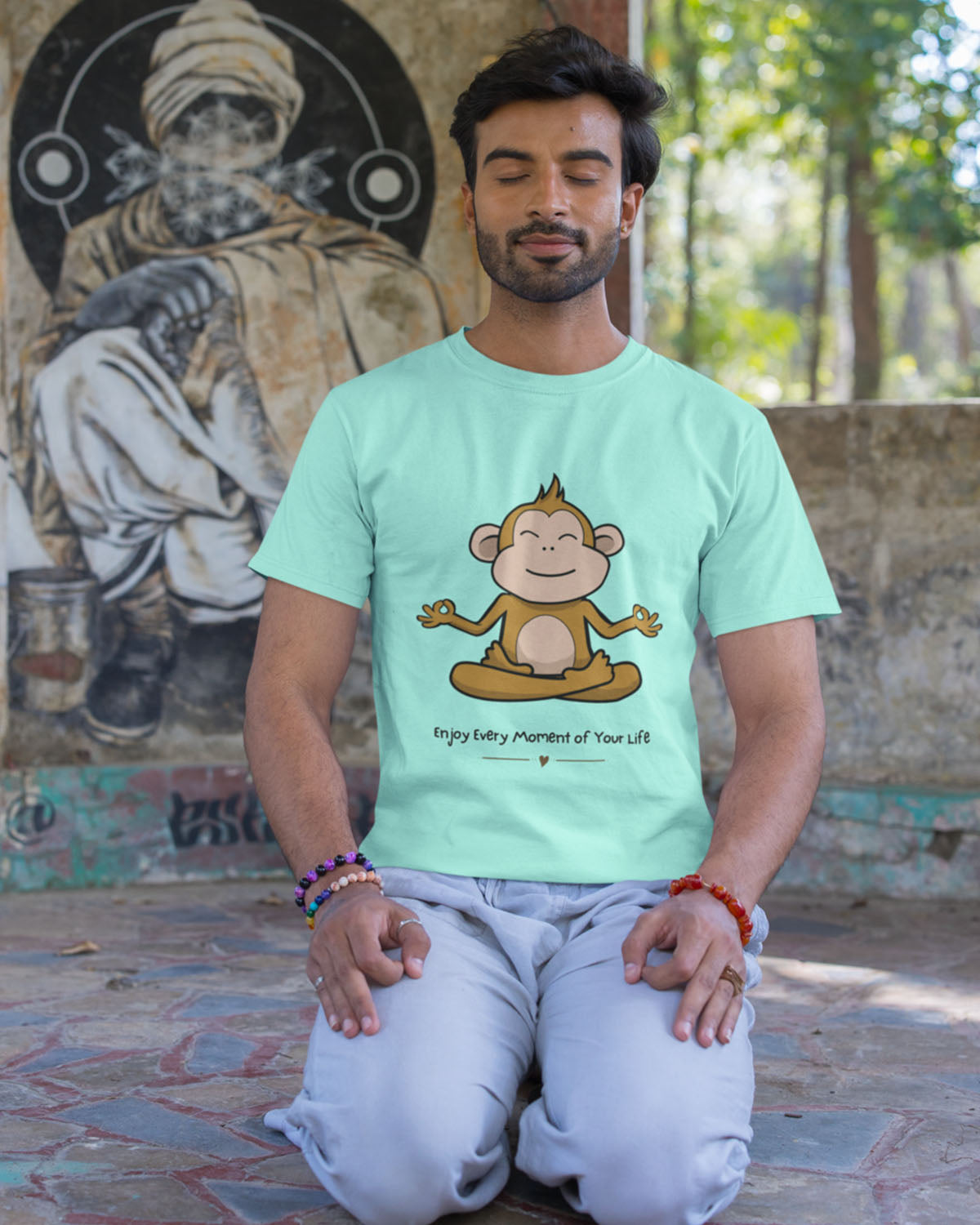 Enjoy Every Moment of Your Life - Half Sleeve T-Shirt For Men