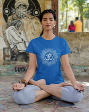 Yoga Aum Mandala - Half Sleeve T-Shirt For Women