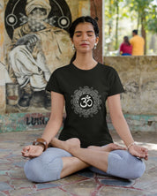 Yoga Aum Mandala - Half Sleeve T-Shirt For Women