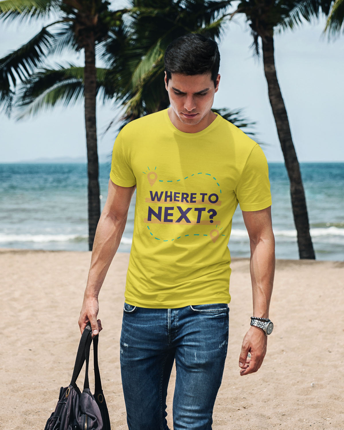 Where To  - Half Sleeve T-Shirt For Men