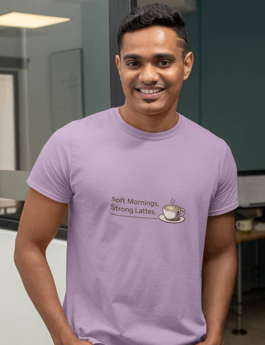 SoftMorningStrongLattes_HalfSleeveRoundNeck_Tshirt-Lavender-Men.jpg