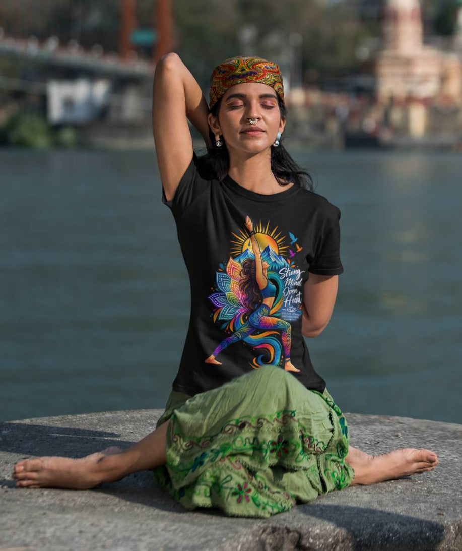 Strong Mind Open Heart - Half Sleeve T-Shirt For Women
