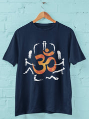 AUM Suryanamskar - Half Sleeve Round Neck T-Shirt For Men