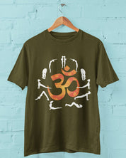 AUM Suryanamskar - Half Sleeve Round Neck T-Shirt For Men