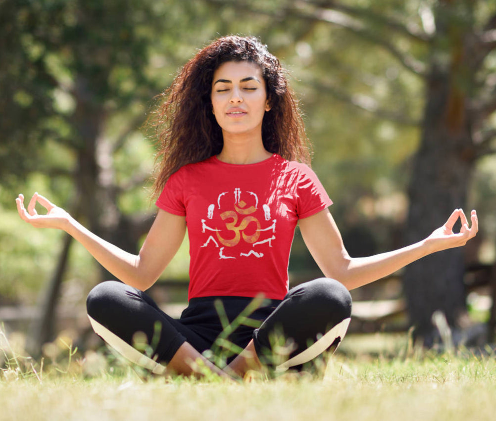 Suryanamaskar_Aum_Tshirt_HalfSleeve_Women_Red.jpg