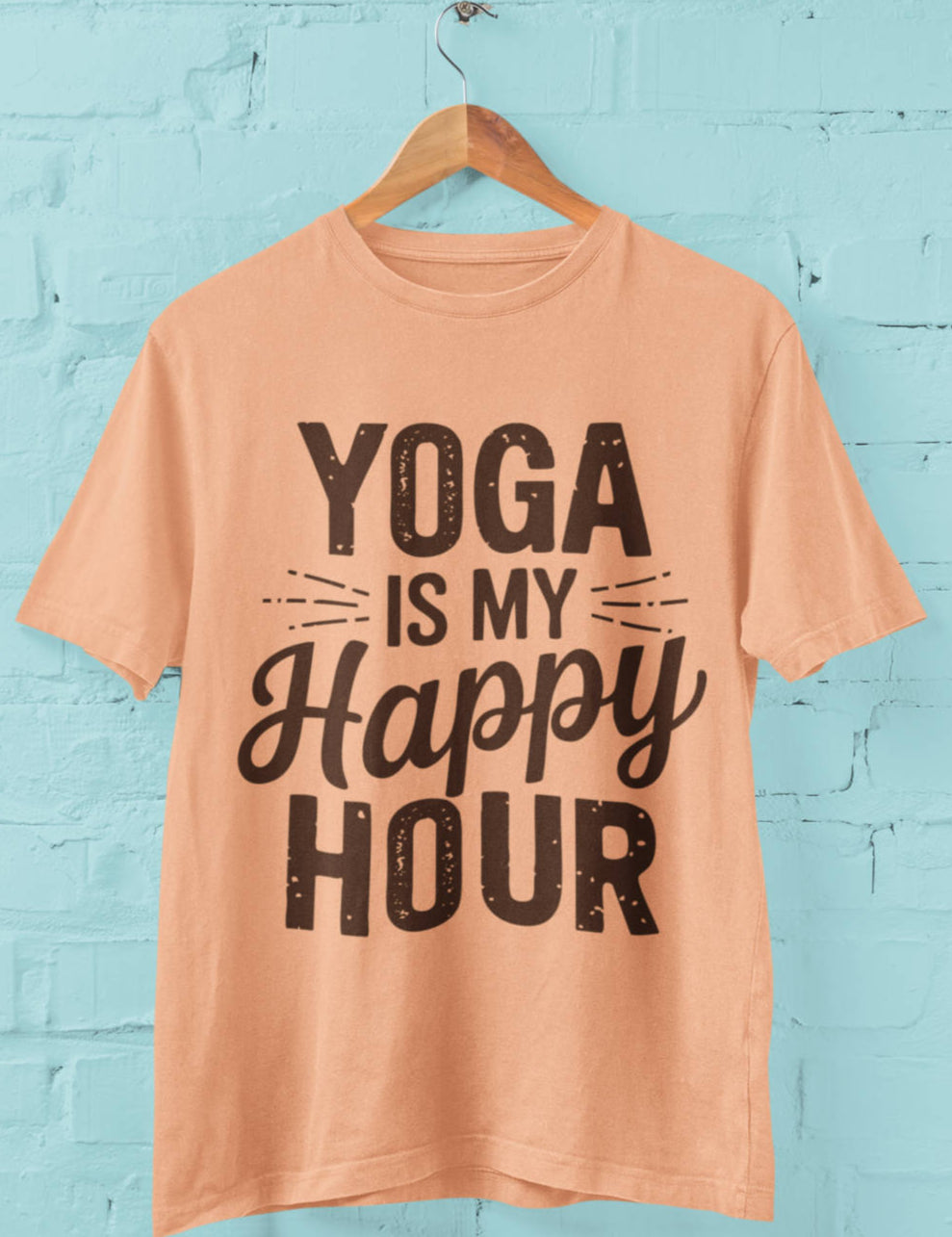 Yoga is my Happy Hour - Half Sleeve Round Neck T-Shirt - Men