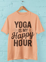 Yoga is my Happy Hour - Half Sleeve Round Neck T-Shirt - Men