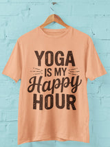 Yoga is my Happy Hour - Half Sleeve Round Neck T-Shirt - Men
