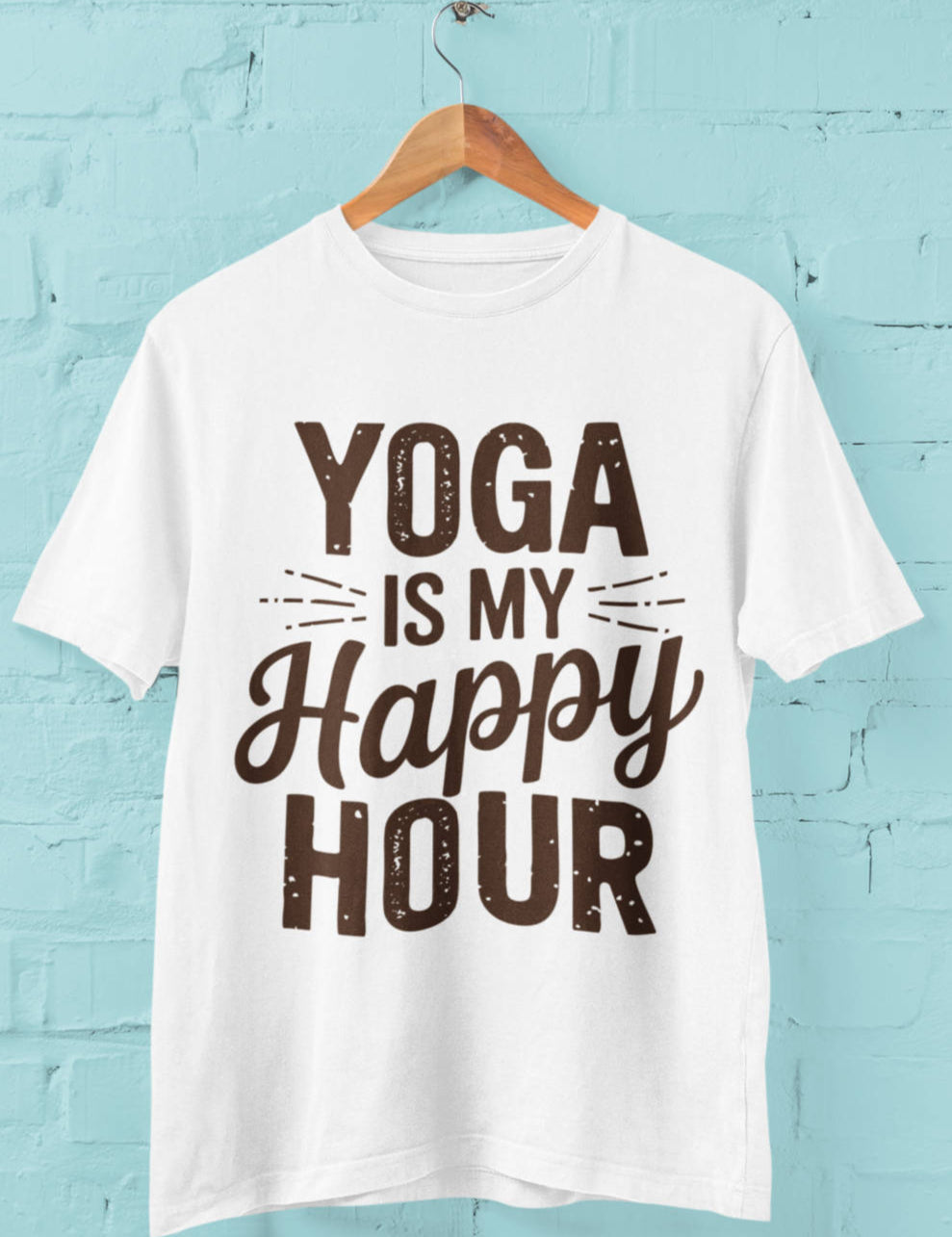Yoga is my Happy Hour - Half Sleeve Round Neck T-Shirt - Men